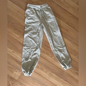 Tan ankle cuffed sweatpants